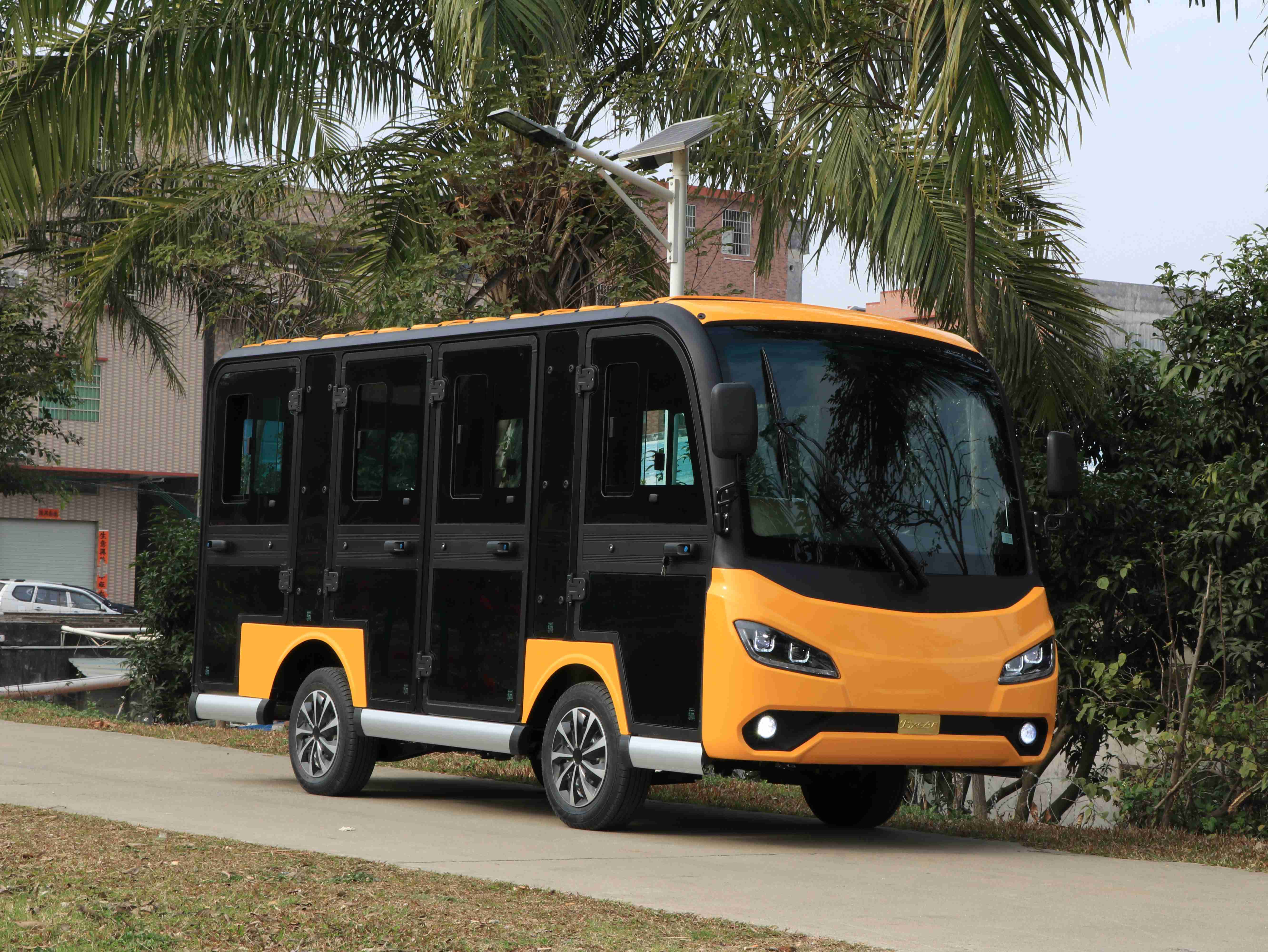 全新升級(jí)款11座f封閉式旅游游覽電動(dòng)觀光車